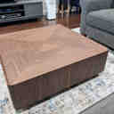 Williston Forge Jillann Industrial Walnut Square Coffee Table with ...